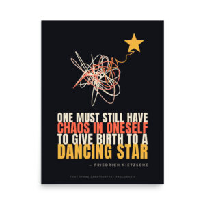 Dancing Star Poster — Chaos to Star (18×24)