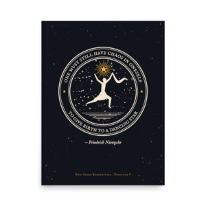 Dancing Star Poster — Engraved Dancer (18×24)